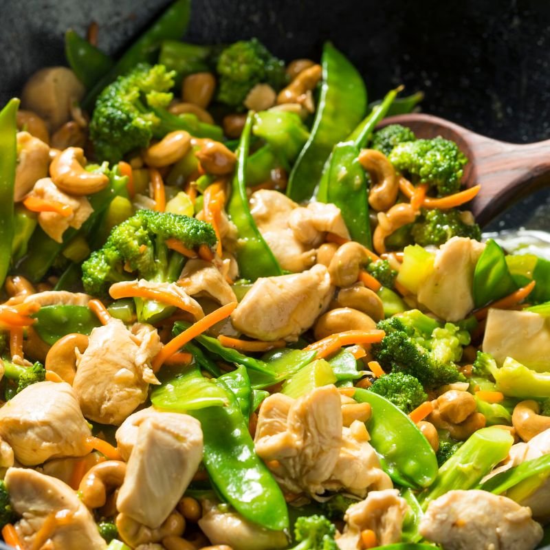 Cashew chicken stir-fry