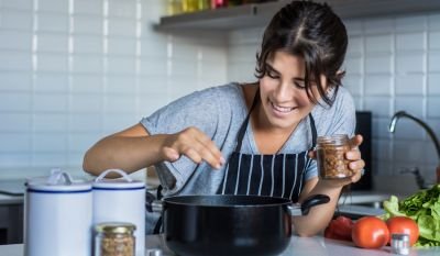 Woman cooking